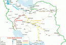 Map of Railway in Iran